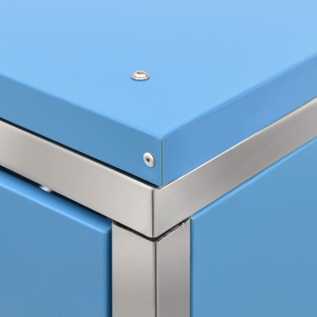 vidaXL Abri pour quatre poubelles 276,5x77,5x112,5 cm Inox