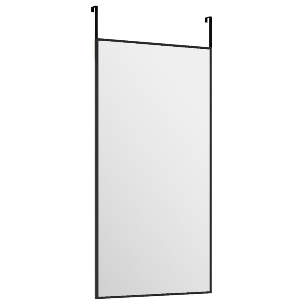 vidaXL Miroir de porte Noir 30x60 cm Verre et aluminium