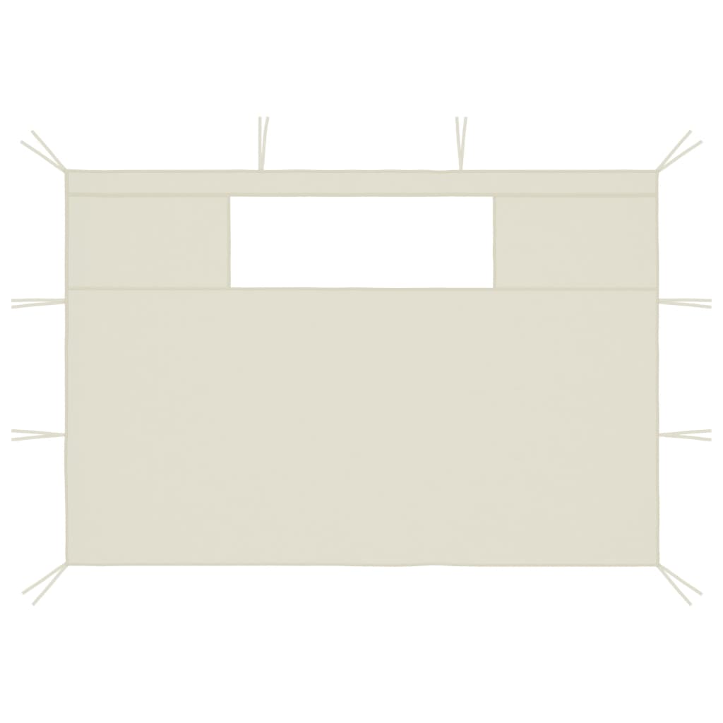 vidaXL Parois latérales de belvédère avec fenêtres 2 pcs Crème