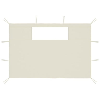 vidaXL Parois latérales de belvédère avec fenêtres 2 pcs Crème