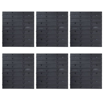 vidaXL Kit de bacs de stockage et panneaux muraux 103pcs rouge et noir
