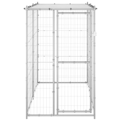 vidaXL Chenil extérieur Acier galvanisé avec toit 110x220x180 cm
