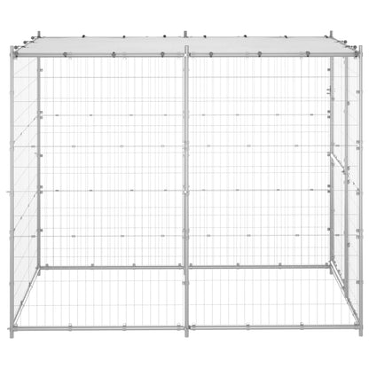 vidaXL Chenil extérieur Acier galvanisé avec toit 110x220x180 cm