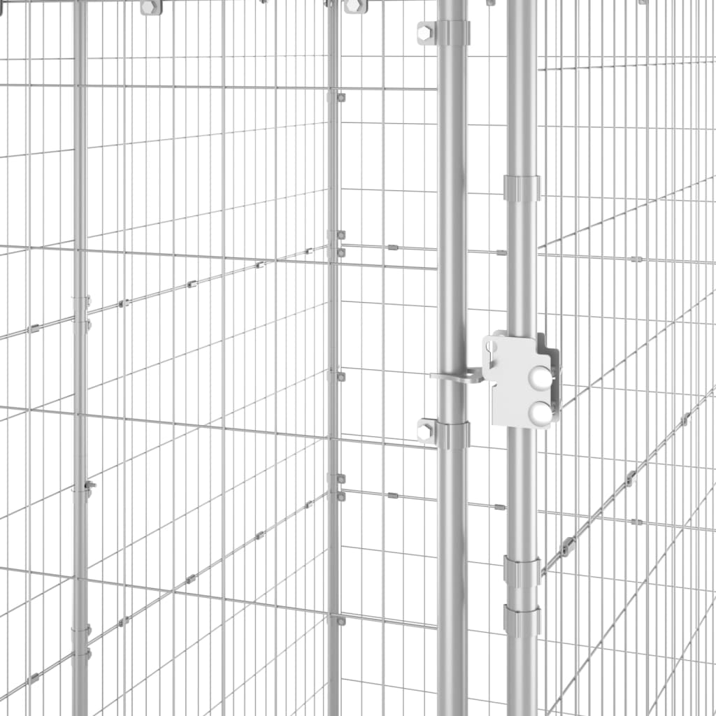 vidaXL Chenil extérieur Acier galvanisé avec toit 110x220x180 cm