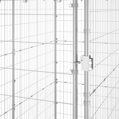 vidaXL Chenil extérieur Acier galvanisé avec toit 110x220x180 cm