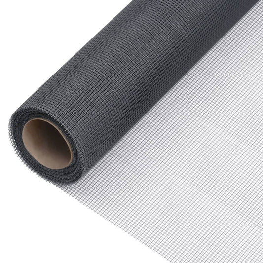 vidaXL Écran en treillis Fibre de verre 112x500 cm Gris