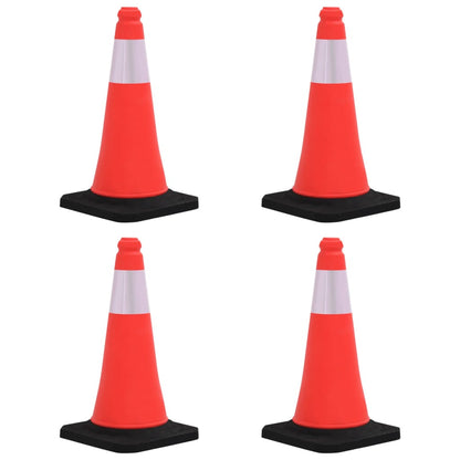 vidaXL Cônes de signalisation réfléchissants à base lourde 4 pcs 50 cm