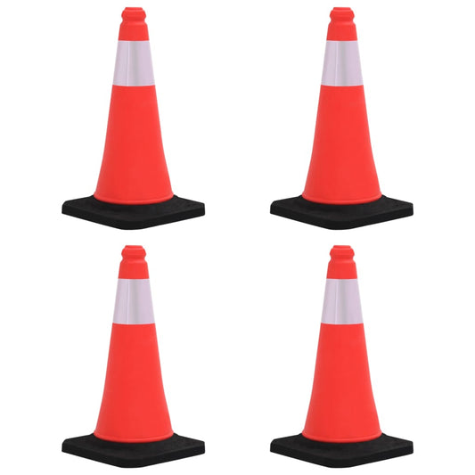 vidaXL Cônes de signalisation réfléchissants à base lourde 4 pcs 50 cm