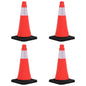 vidaXL Cônes de signalisation réfléchissants à base lourde 4 pcs 50 cm