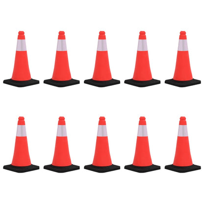 vidaXL Cônes de signalisation réfléchissants à base lourde 10 pcs 50cm