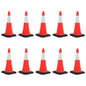 vidaXL Cônes de signalisation réfléchissants à base lourde 10 pcs 75cm