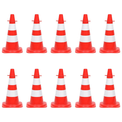 vidaXL Ensemble de cônes avec 10 m de chaîne Rouge et blanc