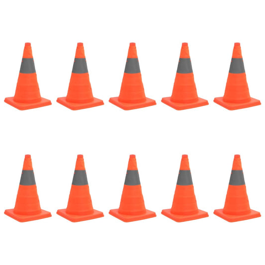 vidaXL Cônes de signalisation escamotables 10 pcs 42 cm