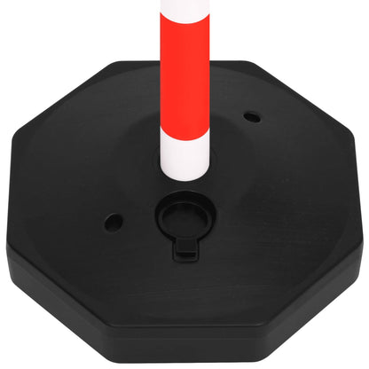 vidaXL Ensemble de poteaux à chaîne avec chaîne en plastique 10 m