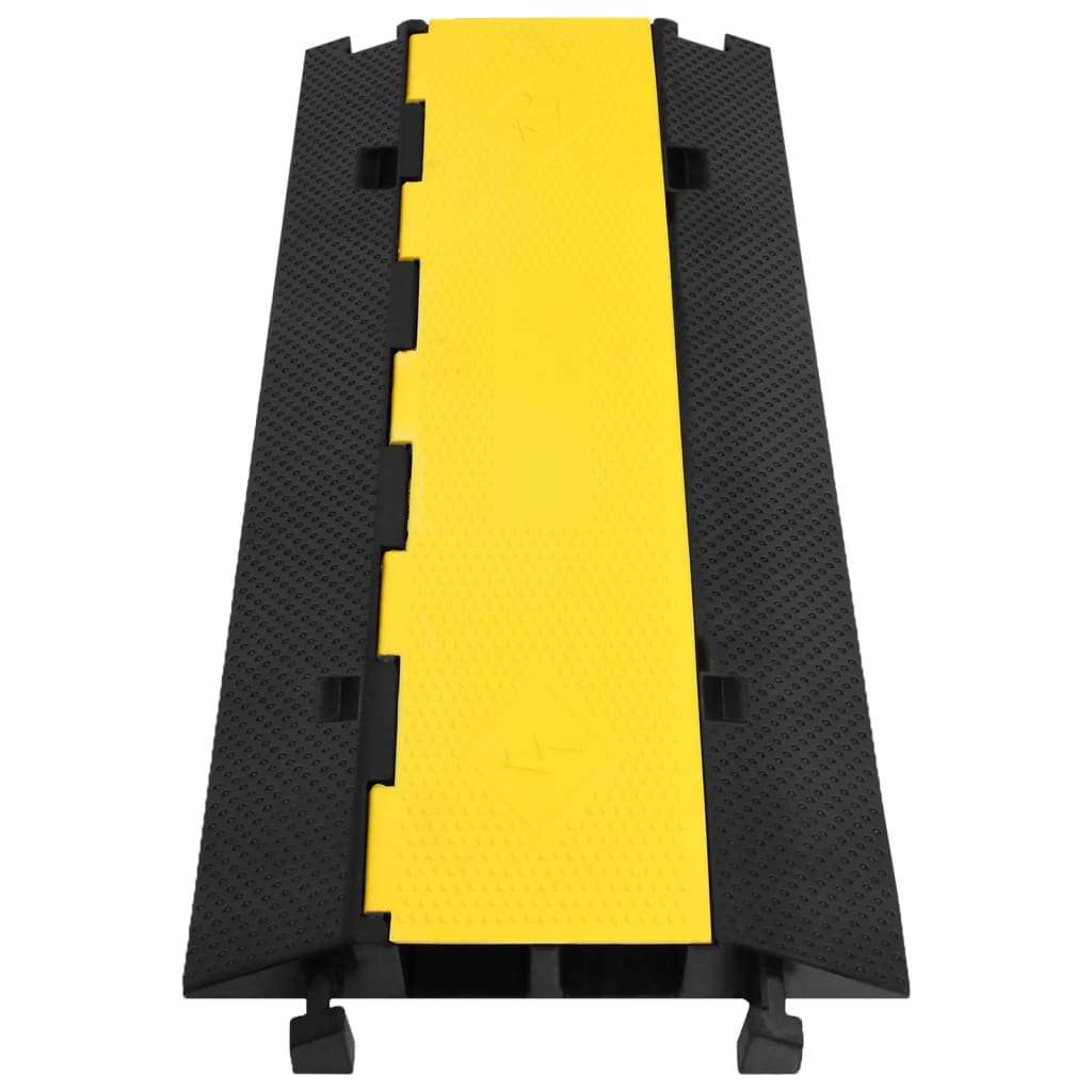 vidaXL Rampe de protection de câble avec 2 canaux 100 cm caoutchouc