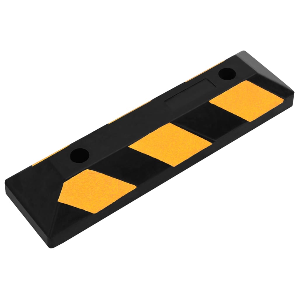 vidaXL Butoirs de stationnement 2 pcs 56x15x10 cm Caoutchouc