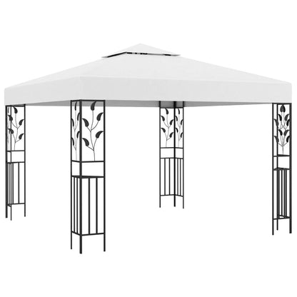 vidaXL Tonnelle avec guirlande lumineuse à LED 3x3 m Blanc