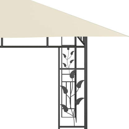 vidaXL Tonnelle avec moustiquaire et lumières LED 4x3x2,73 m Crème