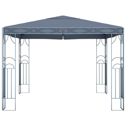 vidaXL Tonnelle avec guirlande lumineuse à LED 300x300 cm Anthracite