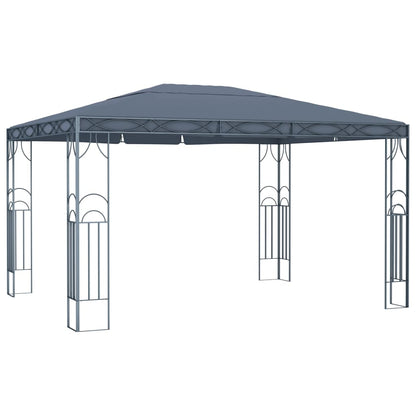vidaXL Tonnelle avec guirlande lumineuse à LED 400x300 cm Anthracite