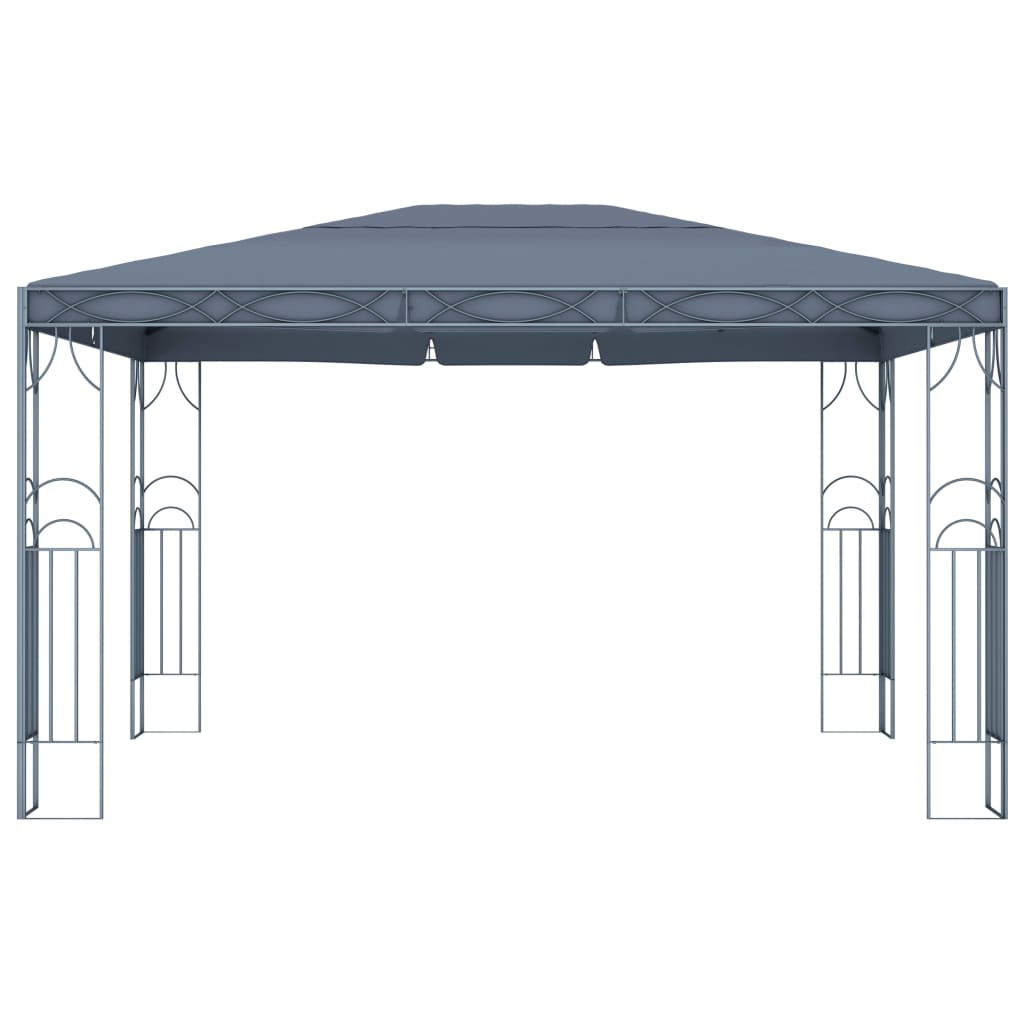 vidaXL Tonnelle avec guirlande lumineuse à LED 400x300 cm Anthracite