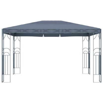 vidaXL Tonnelle avec guirlande lumineuse à LED 400x300 cm Anthracite