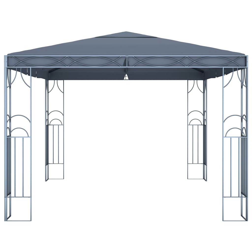 vidaXL Tonnelle avec guirlande lumineuse à LED 400x300 cm Anthracite