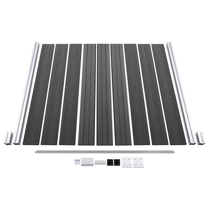 vidaXL Ensemble de panneau de clôture WPC 526x186 cm Noir