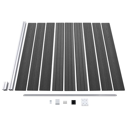vidaXL Ensemble de panneau de clôture WPC 526x186 cm Noir