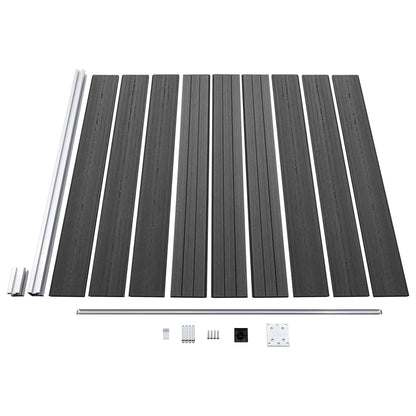 vidaXL Ensemble de panneau de clôture WPC 1830x(105-186) cm Noir