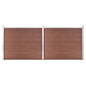 vidaXL Ensemble de panneau de clôture WPC 353x146 cm Marron