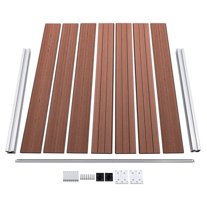 vidaXL Ensemble de panneau de clôture WPC 353x146 cm Marron