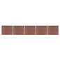 vidaXL Ensemble de panneau de clôture WPC 872x146 cm Marron