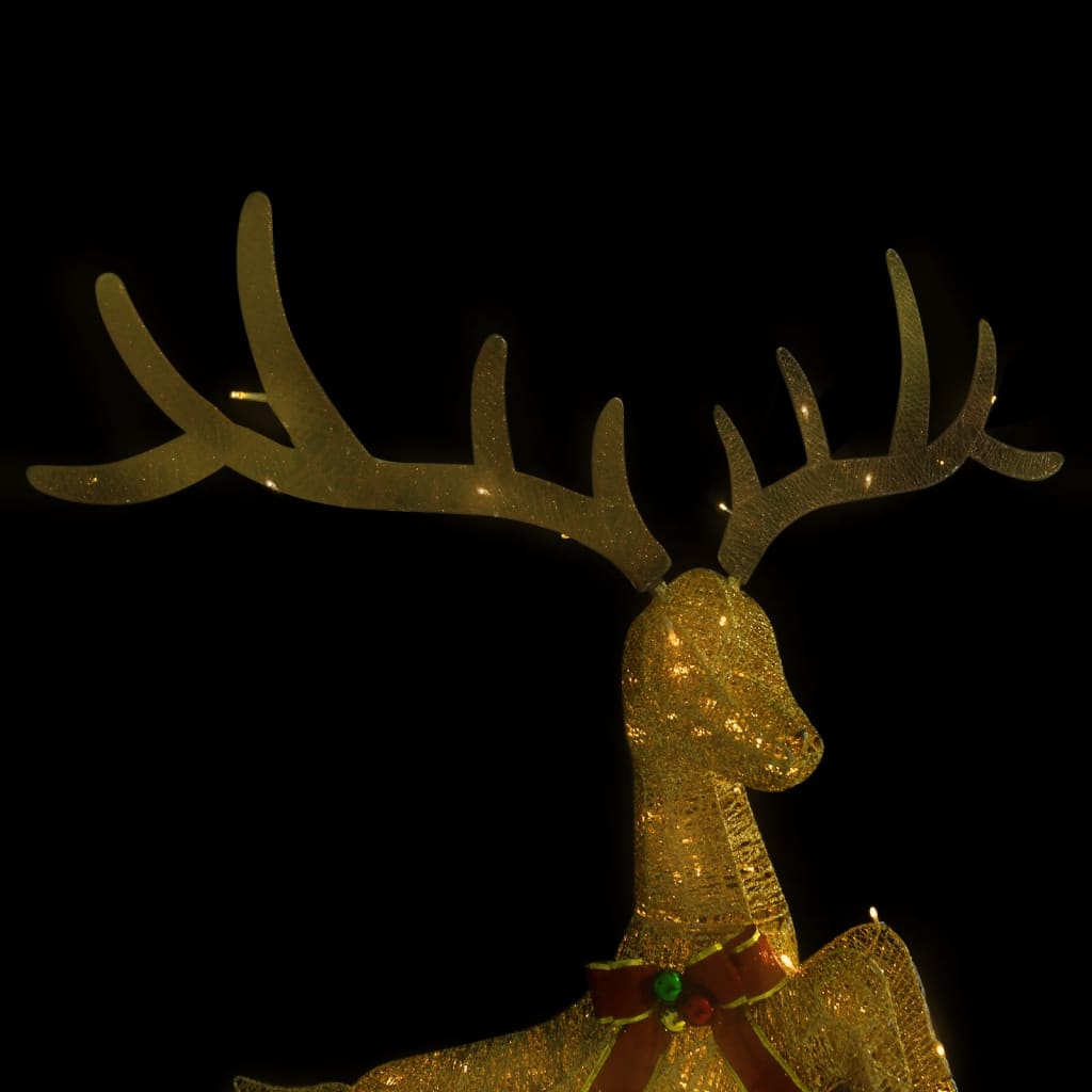 vidaXL Renne volant de décoration de Noël 120 LED Doré blanc chaud