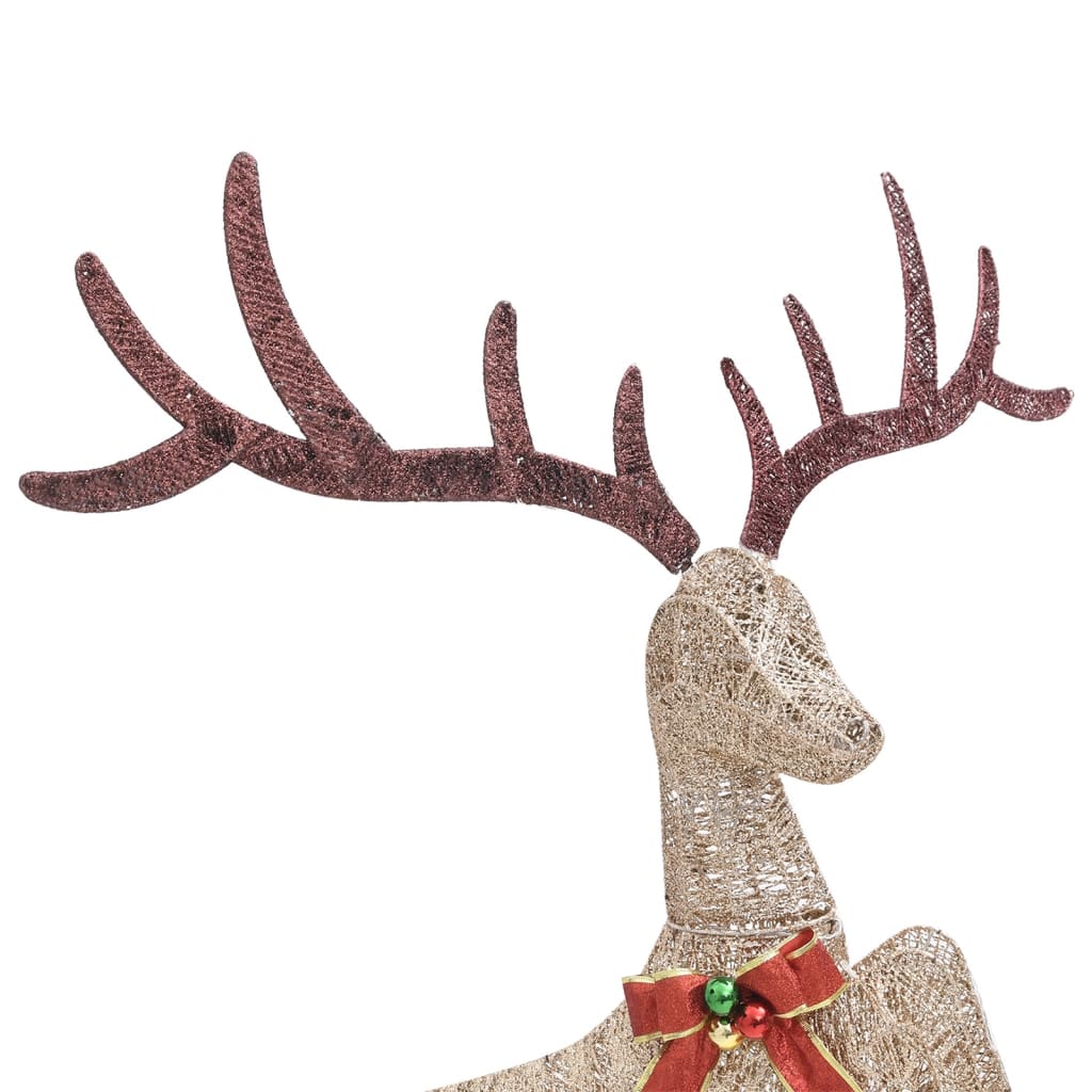 vidaXL Renne volant de décoration de Noël 120 LED Doré blanc chaud
