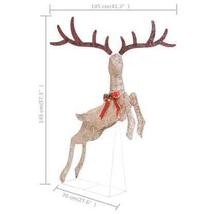 vidaXL Renne volant de décoration de Noël 120 LED Doré blanc chaud