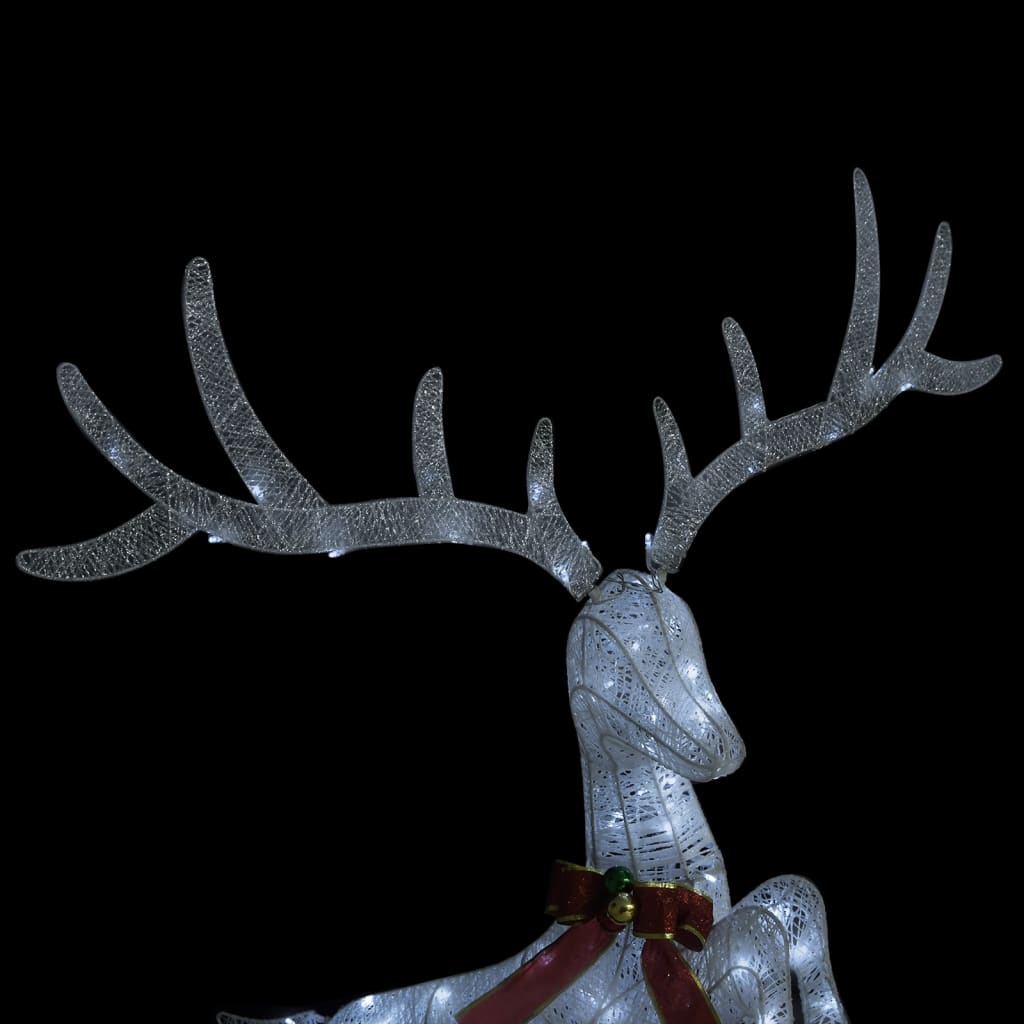 vidaXL Renne volant de décoration de Noël 120 LED Blanc froid Blanc