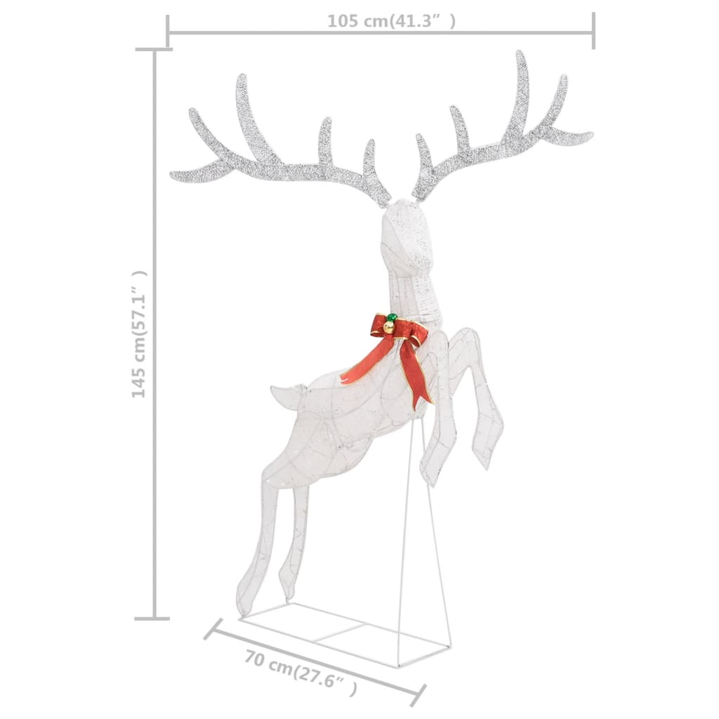 vidaXL Renne volant de décoration de Noël 120 LED Blanc froid Blanc