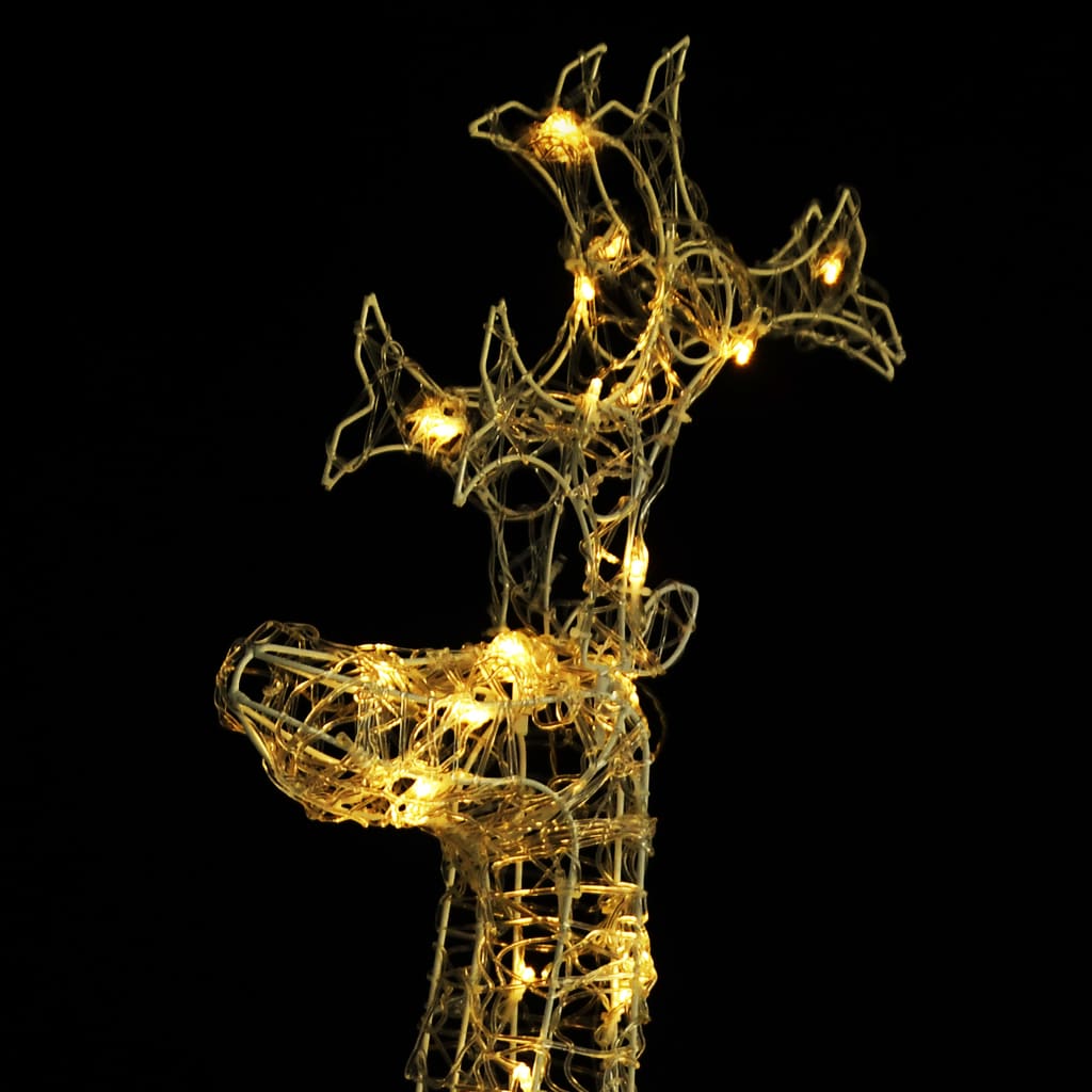 vidaXL Renne de décoration de Noël 90 LED 60x16x100 cm Acrylique