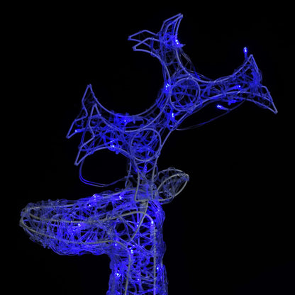 vidaXL Renne de décoration de Noël 90 LED 60x16x100 cm Acrylique