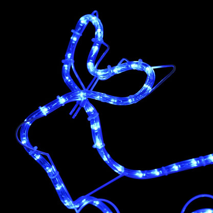 vidaXL Décoration de Noël d'extérieur Renne et traîneau 576 LED