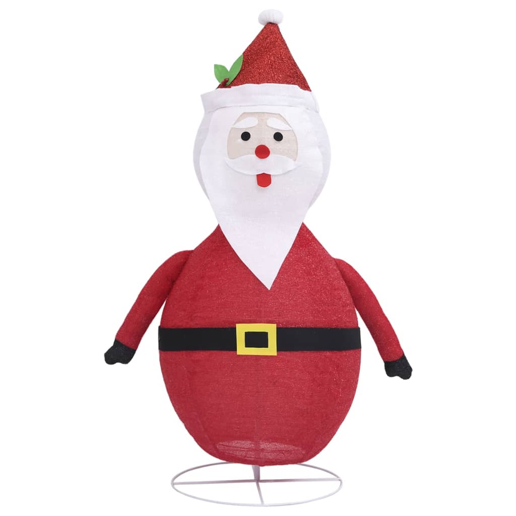 vidaXL Décoration de Noël Figurine Père Noël LED Tissu de luxe 60 cm