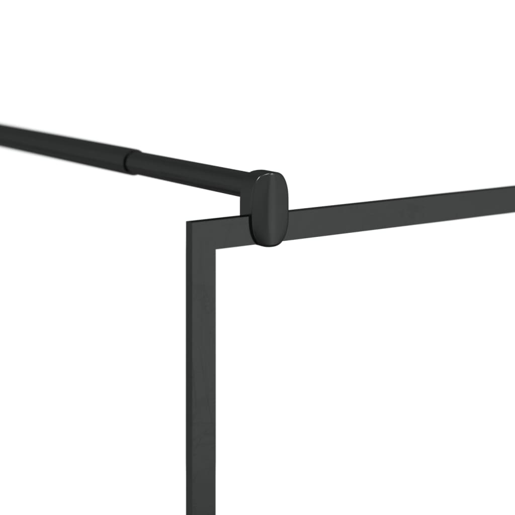 vidaXL Paroi de douche à verre ESG transparent 90x195 cm Noir