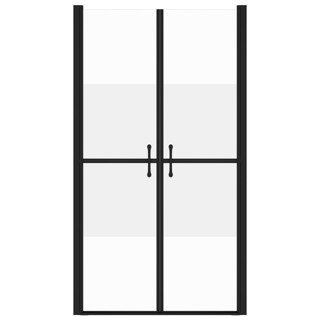 vidaXL Porte de douche ESG demi-dépoli (78-81)x190 cm