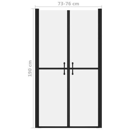 vidaXL Porte de douche ESG dépoli (73-76)x190 cm