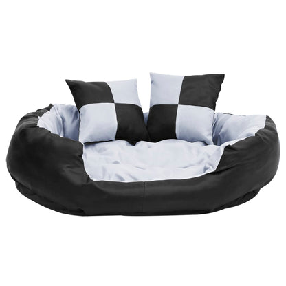 vidaXL Coussin réversible lavable pour chien Gris et noir 85x70x20 cm