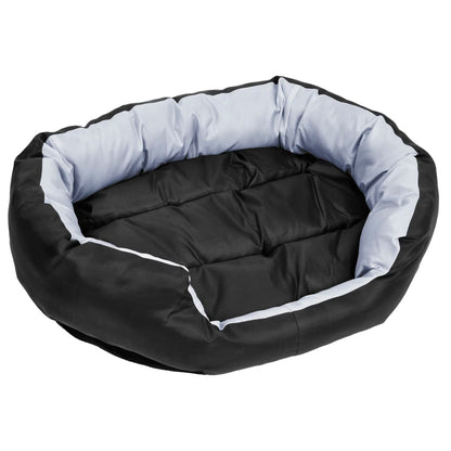 vidaXL Coussin réversible lavable pour chien Gris et noir 85x70x20 cm