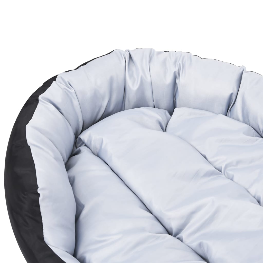 vidaXL Coussin réversible lavable pour chien Gris et noir 85x70x20 cm