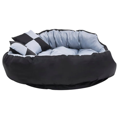 vidaXL Coussin réversible lavable pour chien Gris et noir 110x80x23 cm