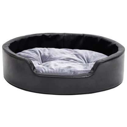vidaXL Lit pour chiens Noir et gris 69x59x19 cm Peluche et similicuir